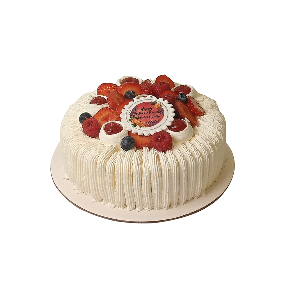 Vanilla Strawberry women's day special cake