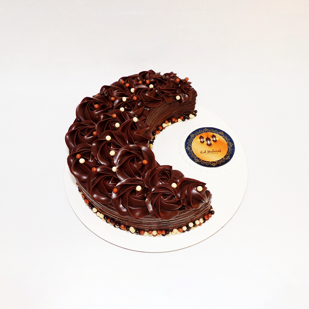 Eid Mubarak Chocolate Ganache Moon Shape