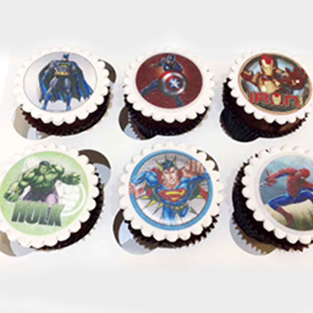 Super Hero Character Customized Themed Cupcakes