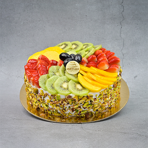 Fresh Mix Fruit Sponge  cake 1 kg 6 to 8 Portions