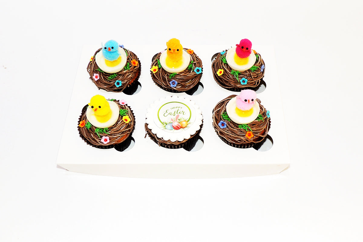 Customized Easter Baby Chick Nest Cupcake