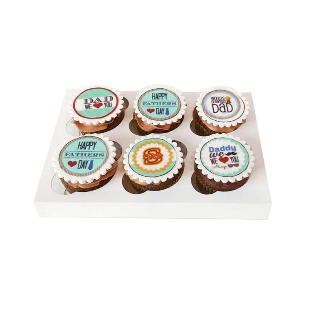Happy Father's Day Customized Cupcakes – 6 pcs