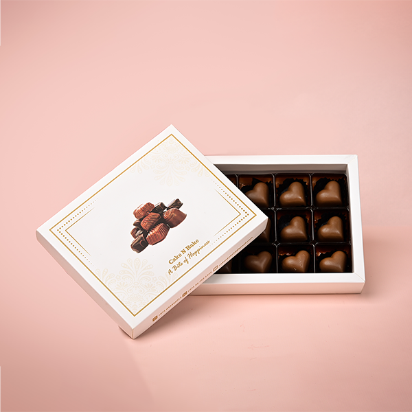 Heart-Shaped Belgian Milk Chocolate Box (12 Pcs)