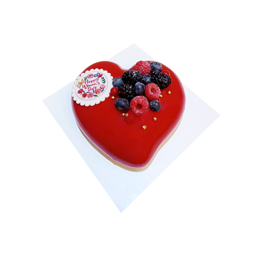Heart-Shaped Women's Day Cake