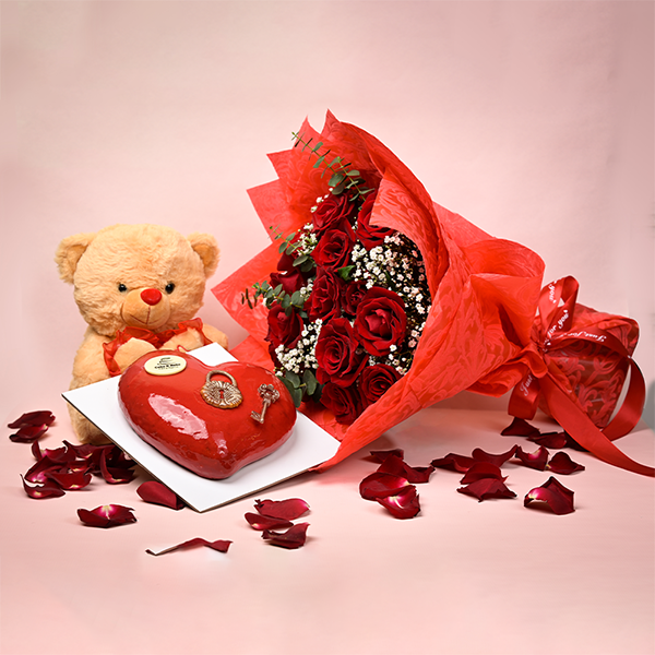 Heart Lock & Key Gift Combo