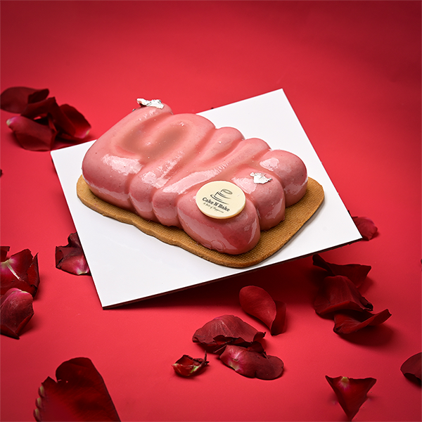 Love-Shaped Raspberry Cheesecake - 4 portions