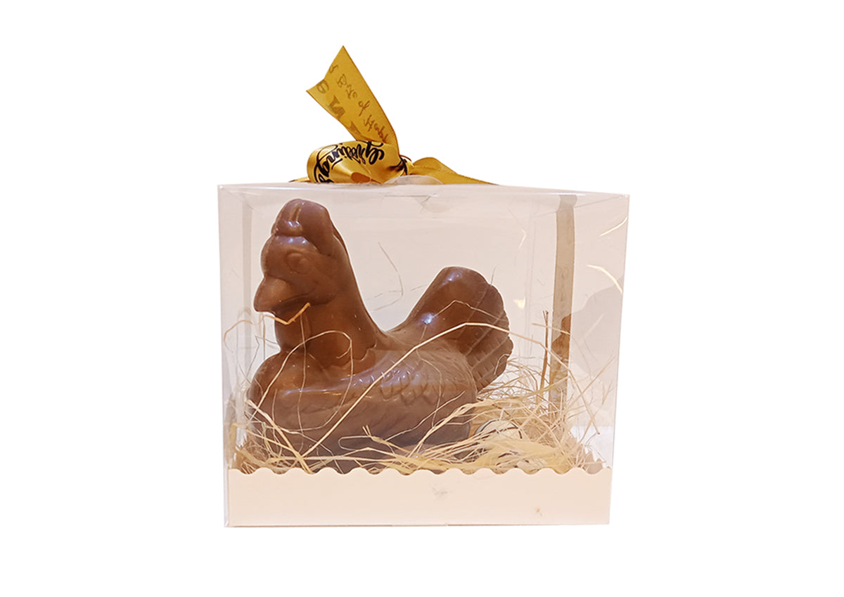Milk Chocolate Easter Chicken with 5 small eggs