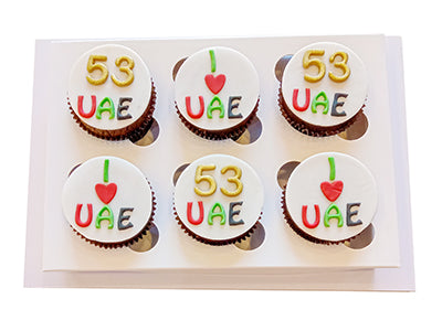 National Day I Love UAE Fondant Cupcake 6 Pieces