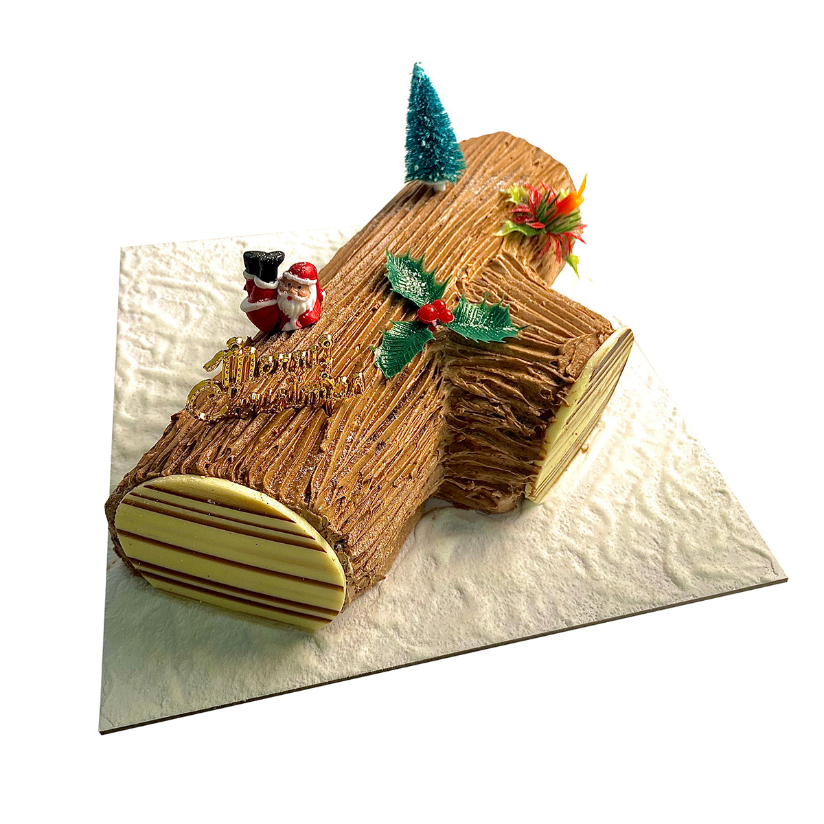 Nuttela  Yule Log Cake